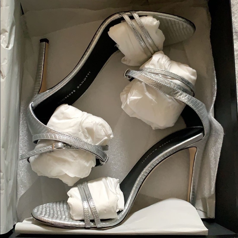 Giuseppe Zanotti silver strap sandal
